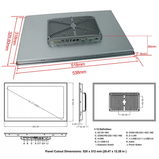 Capacitive 21.5" Medical All-in-One Computer – PPC-7215WAC
