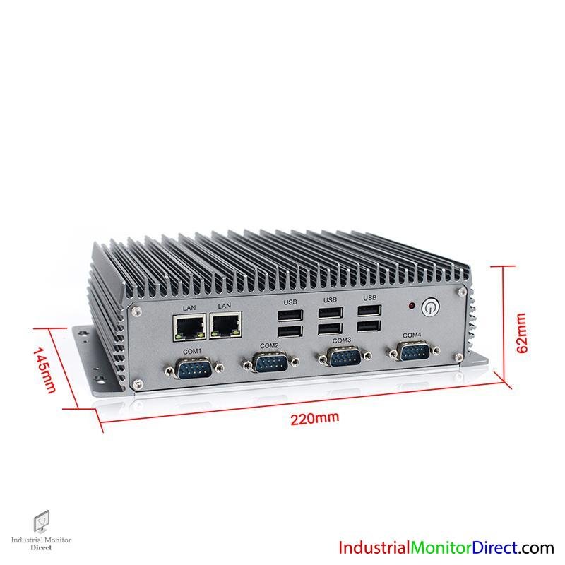 Industrial Fanless PC, 8th Gen Intel Core i3, Extended I/O