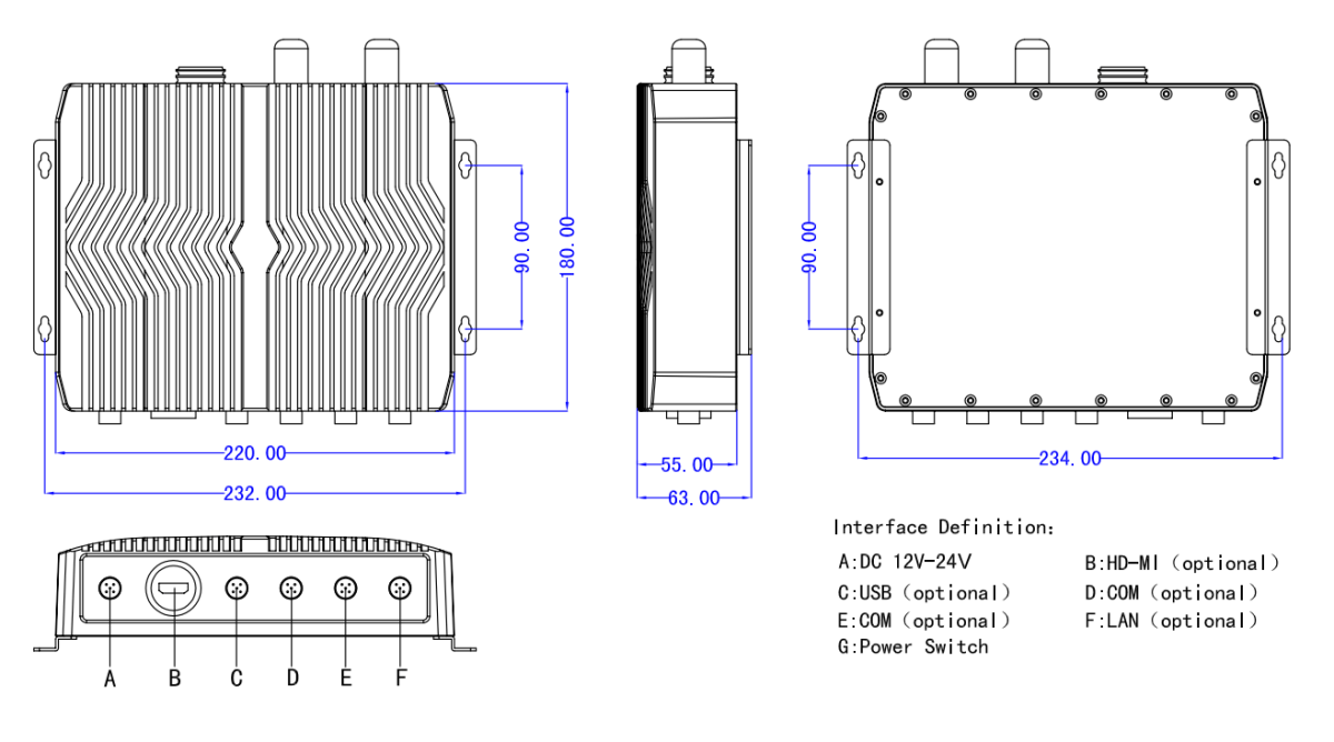 Industrial Fanless PC, 8th Gen Intel Core i5, IP69K Waterproof
