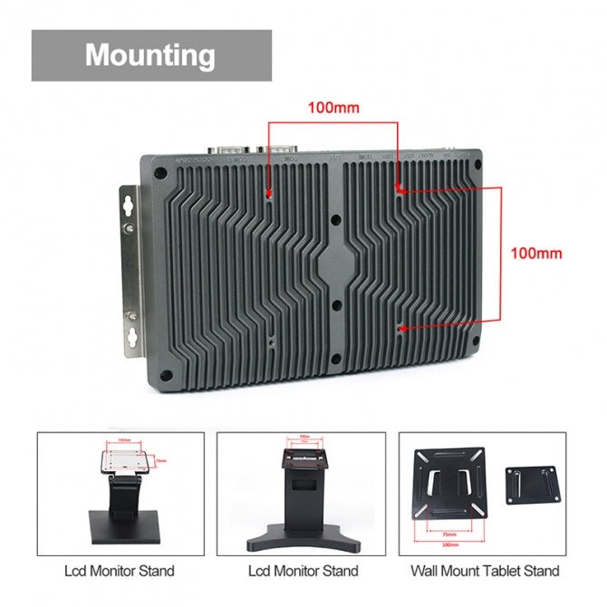 Industrial Fanless PC, 8th Gen Intel Core i5, Low-Profile