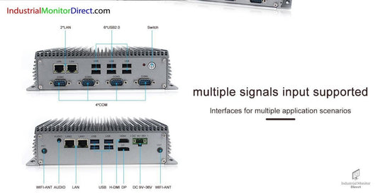 Industrial Fanless PC, 8th Gen Intel Core i7, Extended I/O