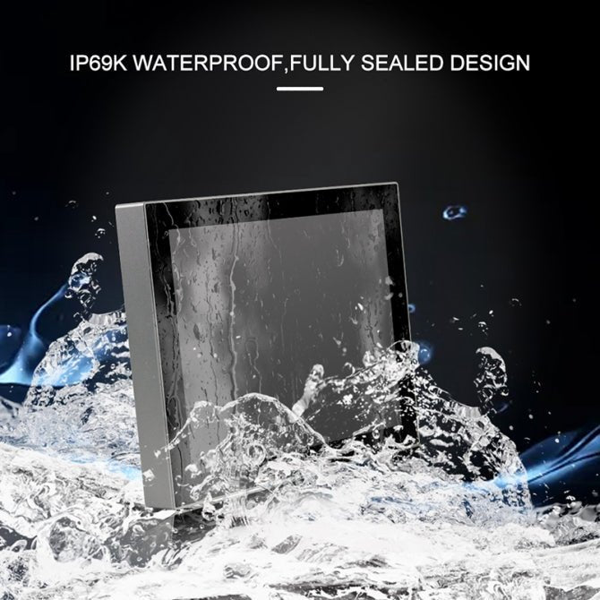 17.3" Industrial Touchscreen Monitor, IP69K Waterproof Fully Enclosed, 1920x1080 (16:9) - 406065
