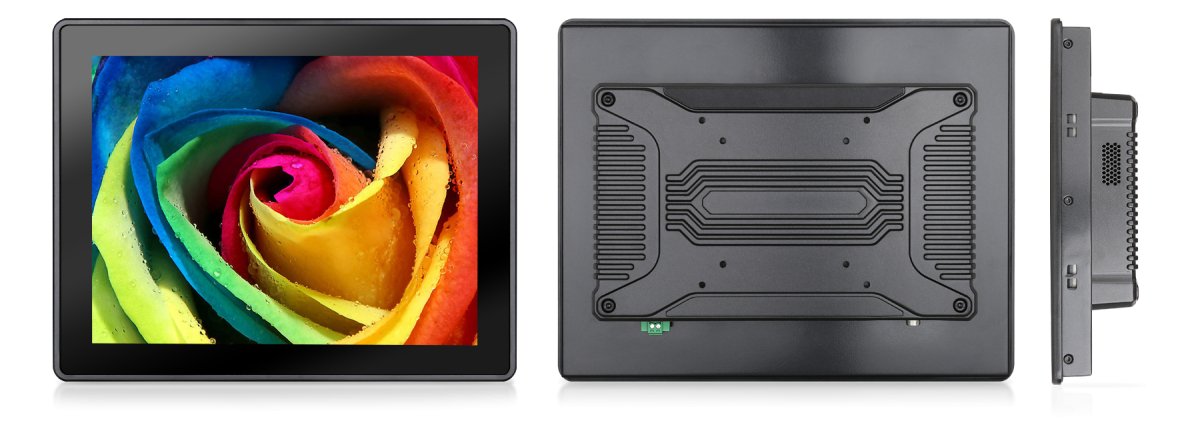 12" Rugged Touchscreen Display, IP65 Waterproof, 1024x768 (4:3) - 892695