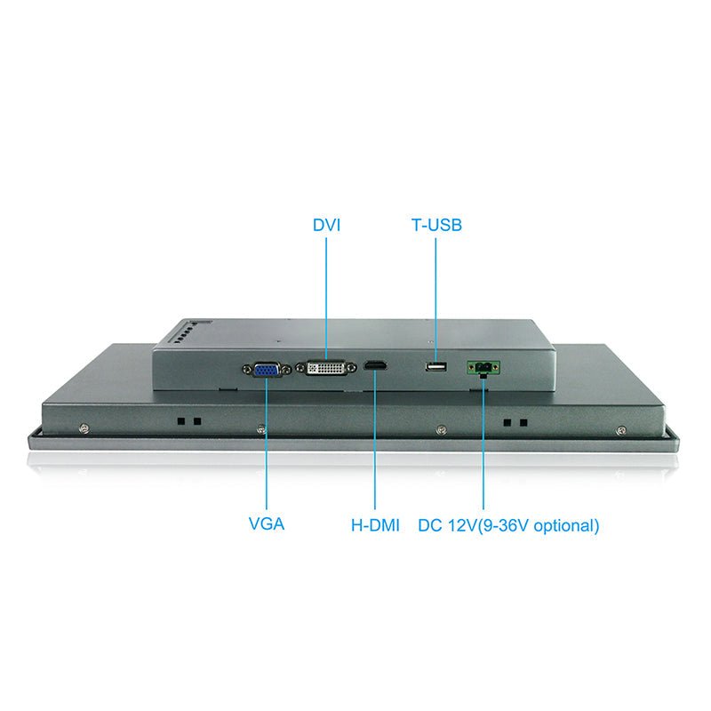 17.3" Industrial Touchscreen Monitor, IP65 Waterproof, 1920x1080(16:9), Sunlight Readable - 450019