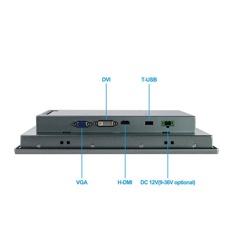 12.1" Industrial Touchscreen Monitor, IP65 Waterproof, 1280x800(16:10), Sunlight Readable - 995634